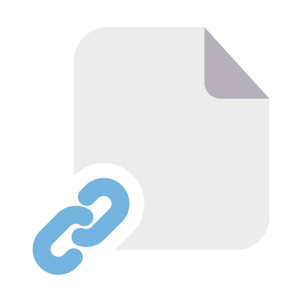 Link Files Icon with Flat Style vector