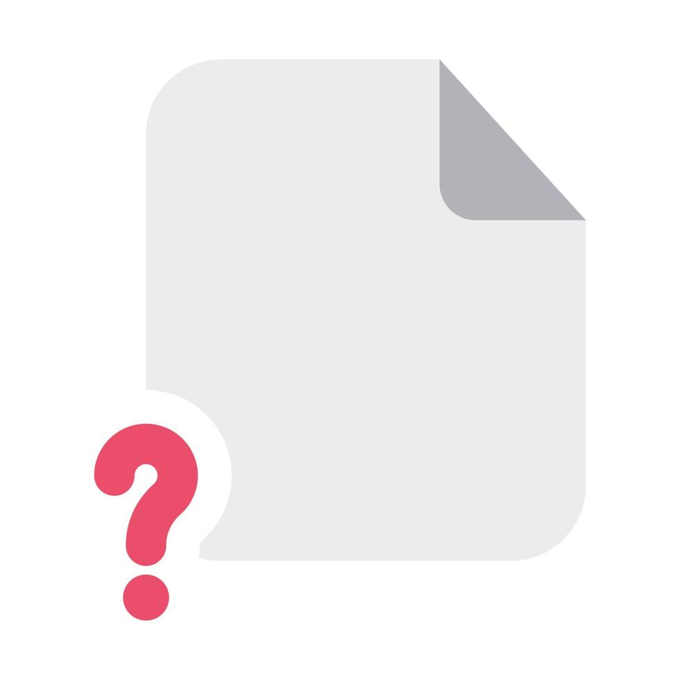 Unknown Files Icon Flat Syle vector
