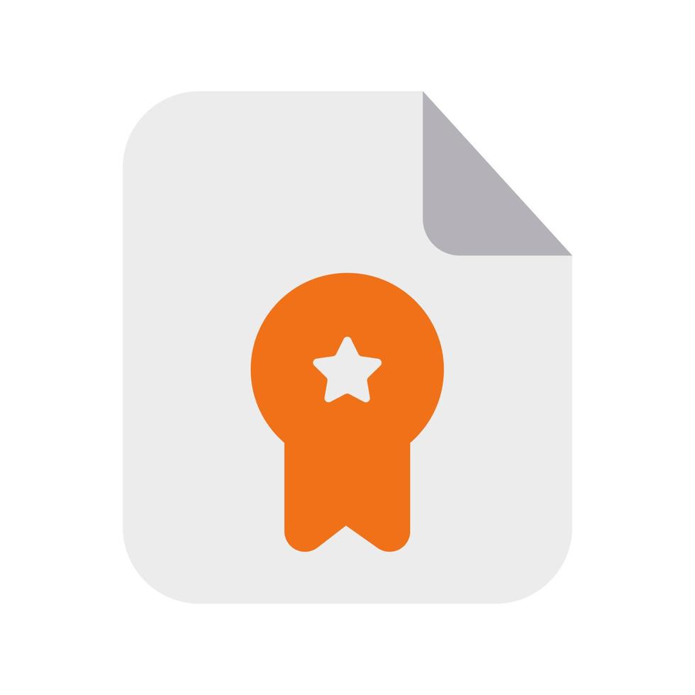 Certificate Files Icon with Flat Style vector
