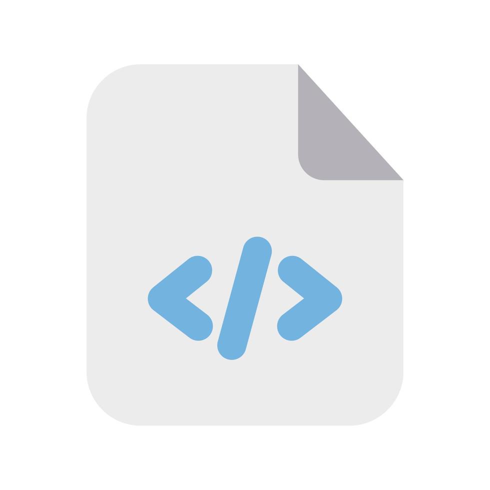 Coding Files Icon with Flat Style vector