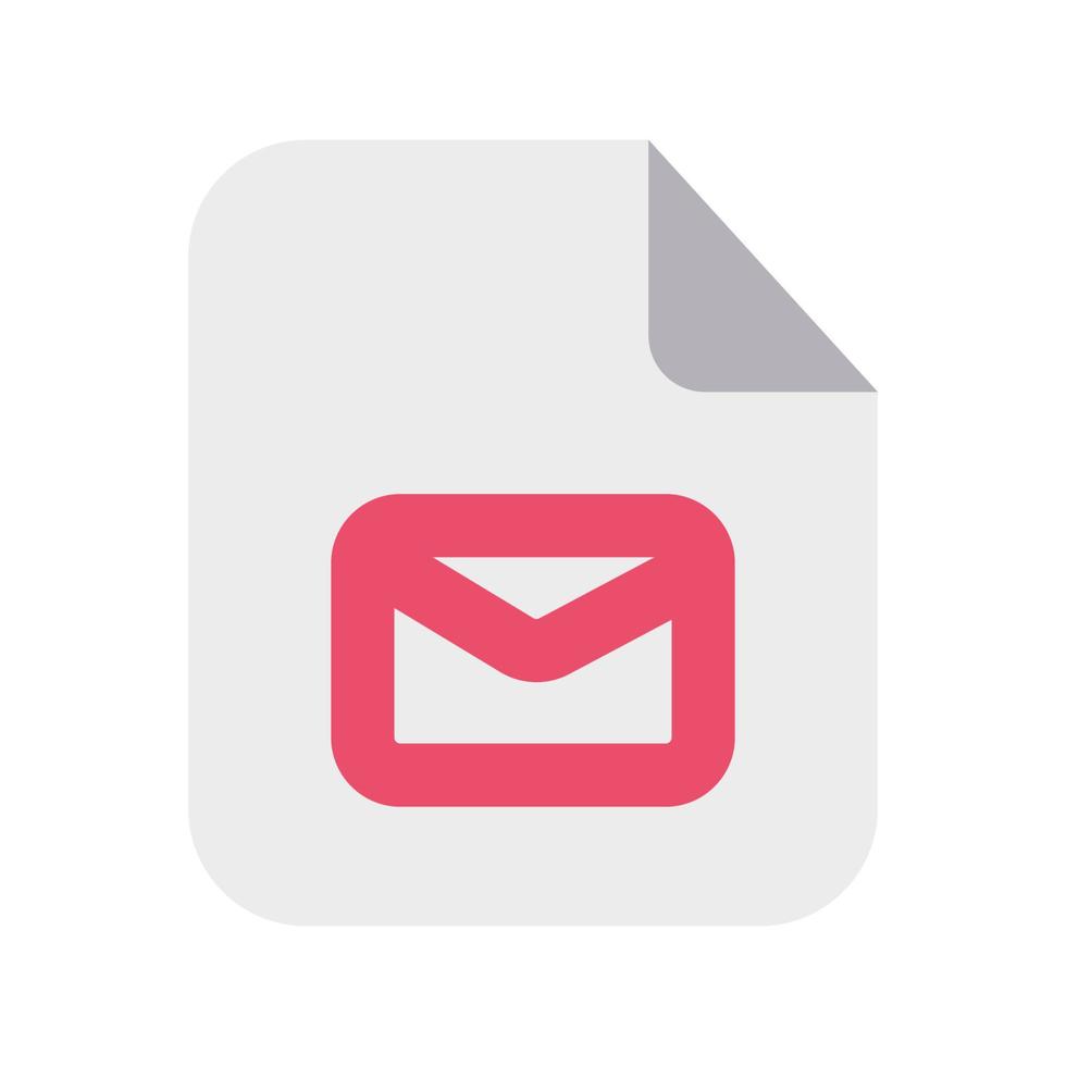 Message Files Icon with Flat Style vector