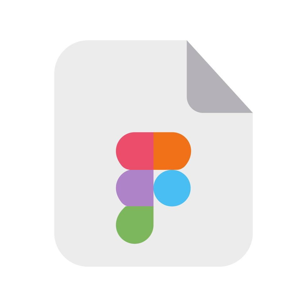 Figma Files Icon with Flat Style vector