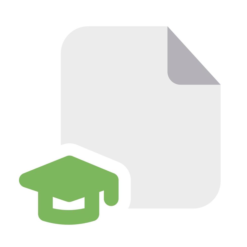 Education Files Icon with Flat Style vector