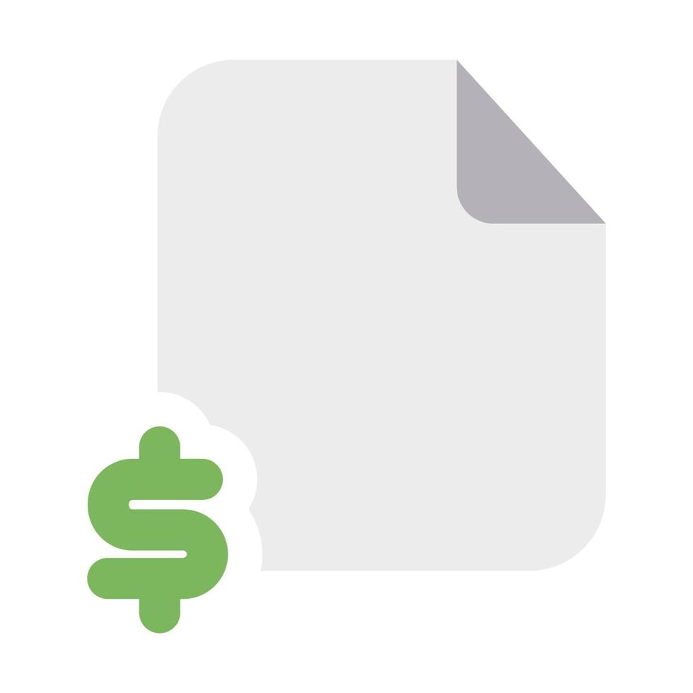 Finance Files Icon with Flat Style vector