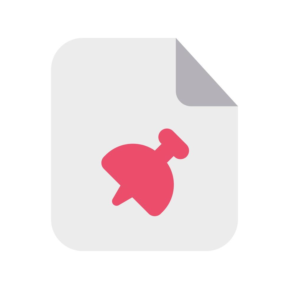 Pinned Files Icon with Flat Style vector
