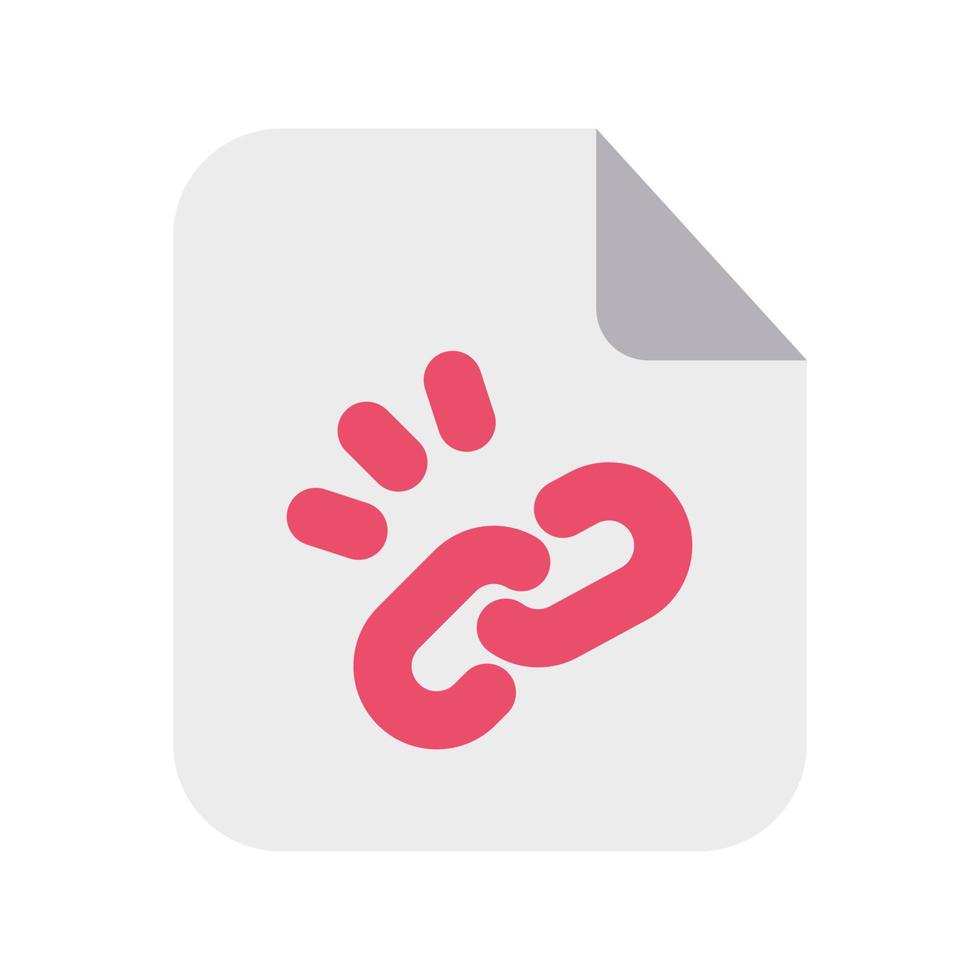 Unlink Files Icon with Flat Style vector