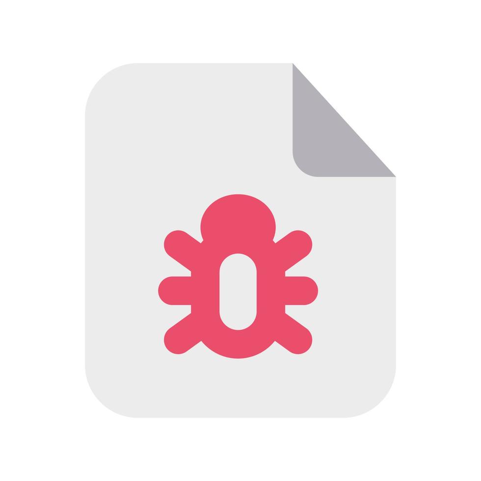 Bug Files Icon with Flat Style vector