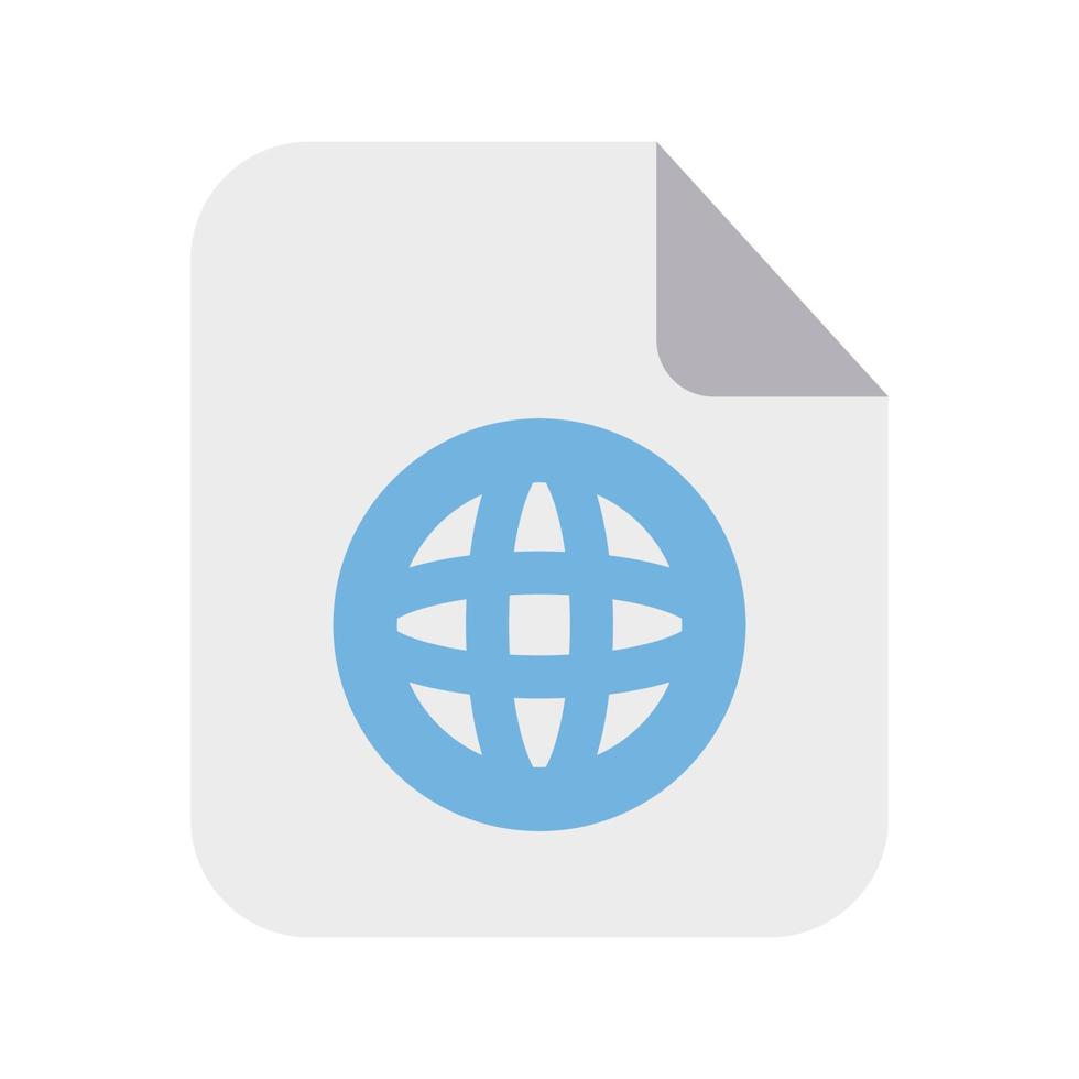 Browser Files Icon with Flat Style vector