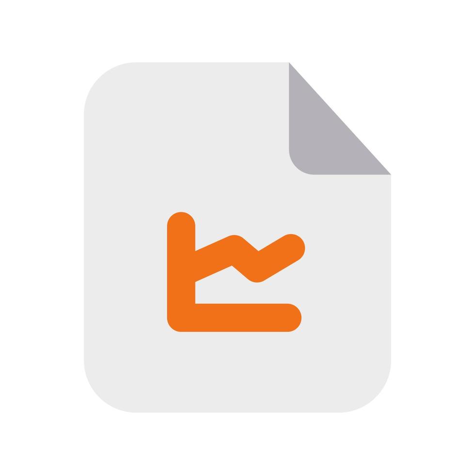 Statistic Files Icon with Flat Style vector