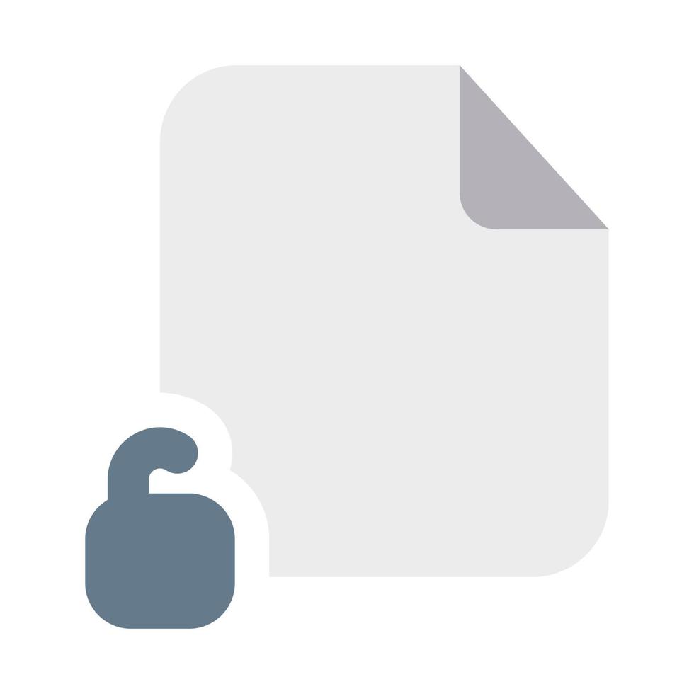 Unlocked Files Icon Flat Style vector