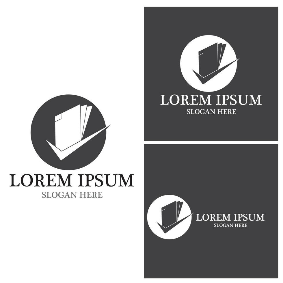 Document logo vector template illustration