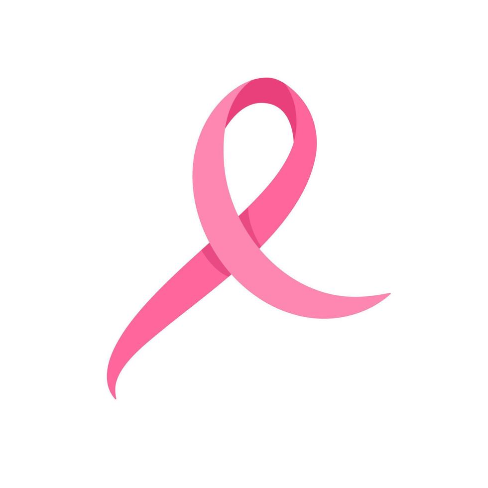 crossed pink ribbon symbol of world cancer day vector