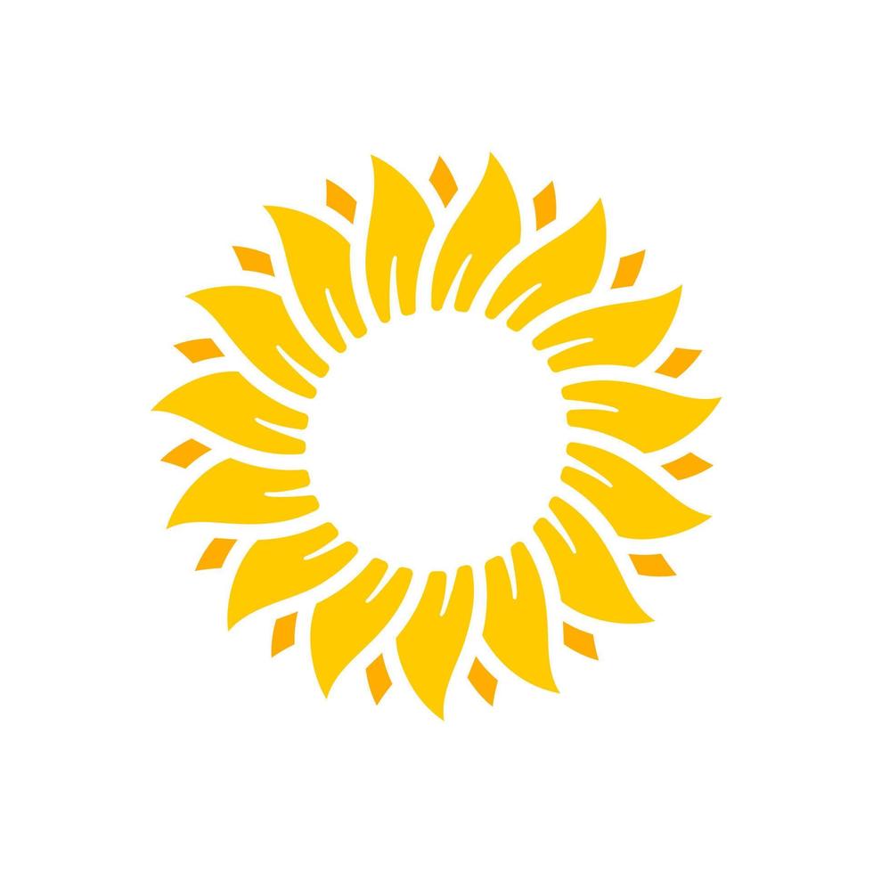 los girasoles amarillos florecen en primavera. para decorar cartel de bienvenida vector