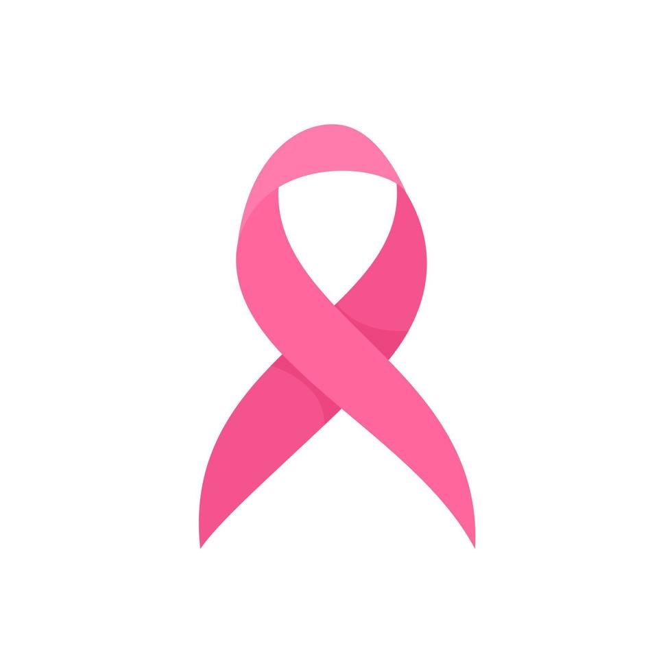 crossed pink ribbon symbol of world cancer day vector