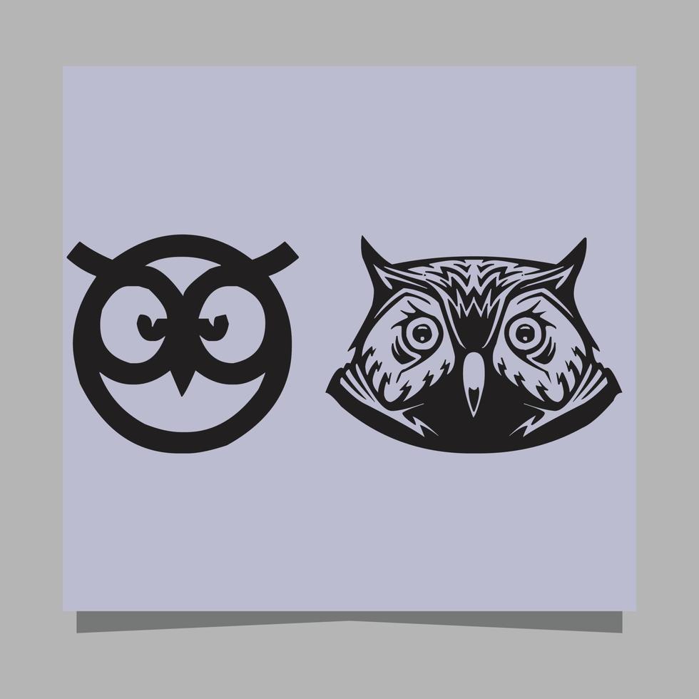imagen de logotipo de vector de ilustración de búho en papel, muy adecuada para logotipos y mascotas