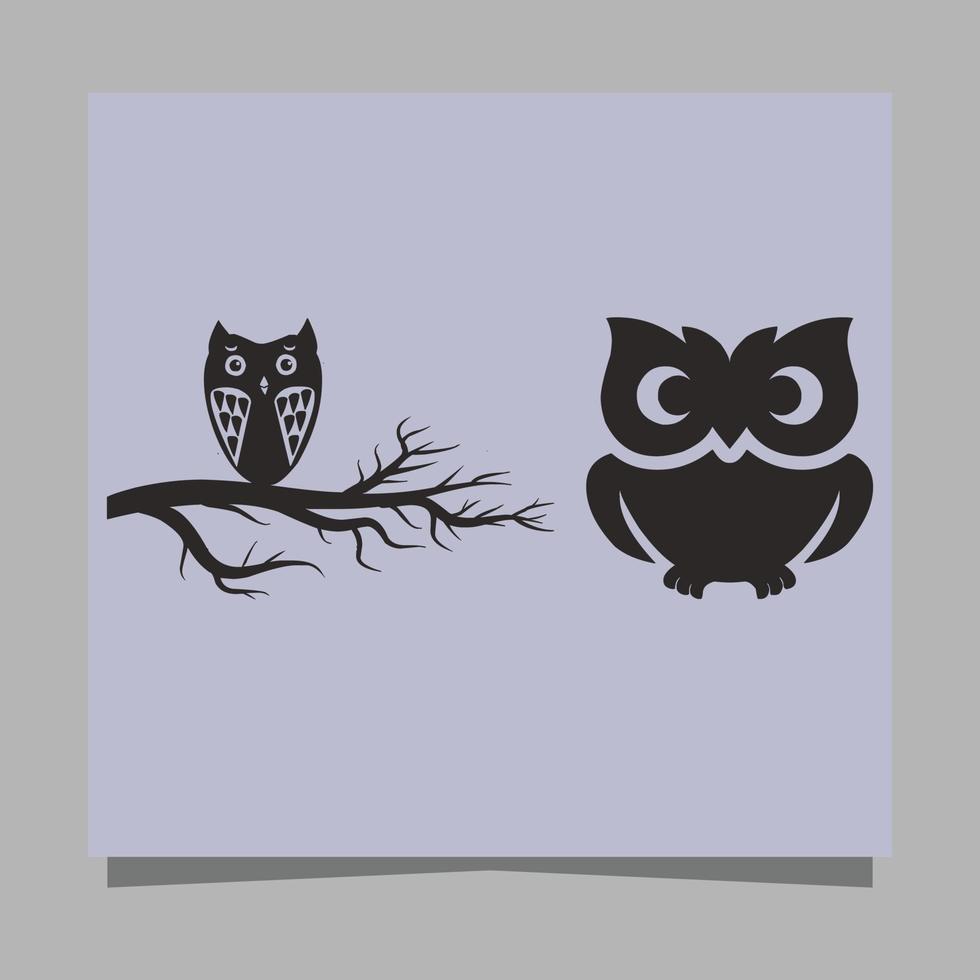 Owl illustration vector logo image on paper, very suitable for logos and mascots