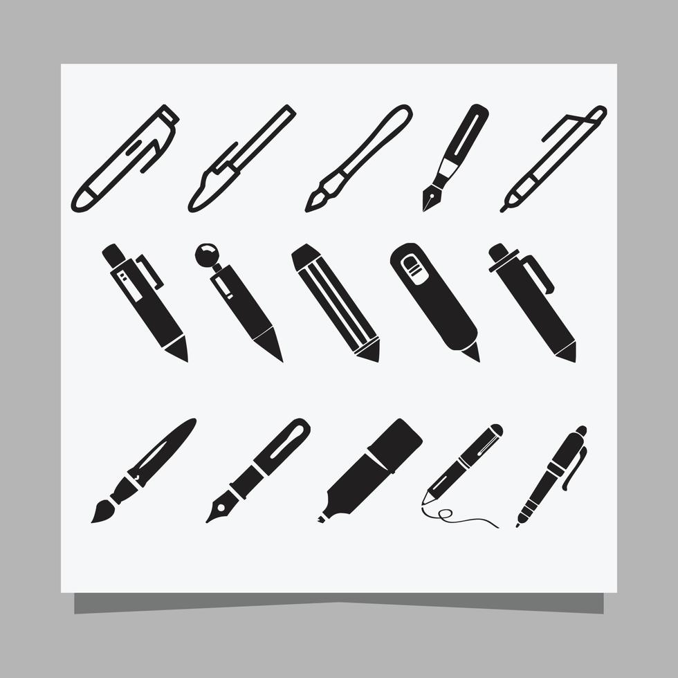 The pen icon drawn on paper is perfect for posters, school stationery promotions are starting vector