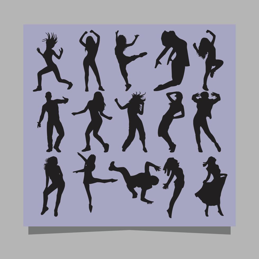 vector illustration of dance icons drawn on paper, very suitable for dance-themed posters, flyers and logos