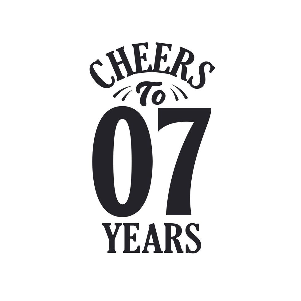 7 years vintage birthday celebration, Cheers to 7 years 11430067 Vector