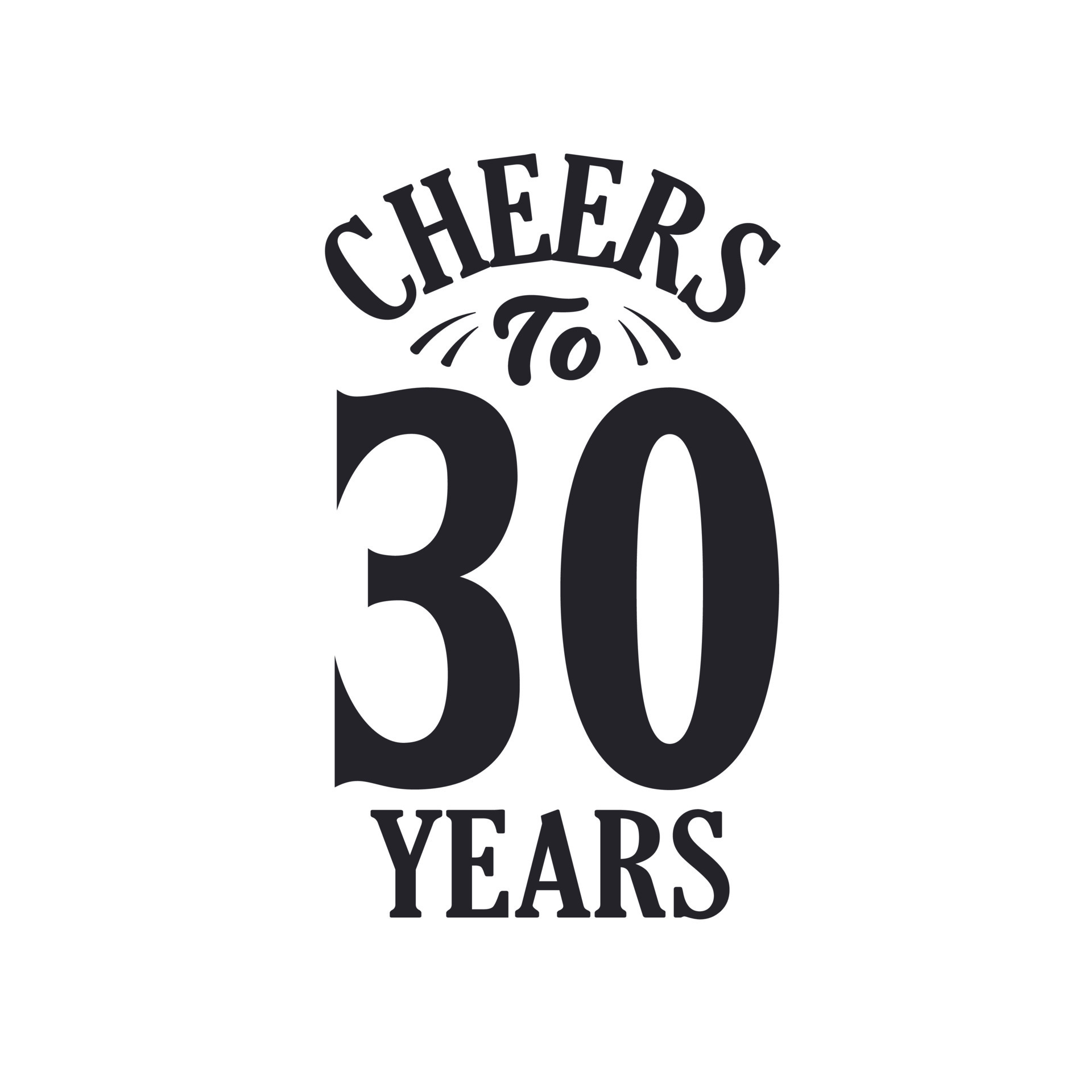 30 years vintage birthday celebration, Cheers to 30 years 11430101 ...
