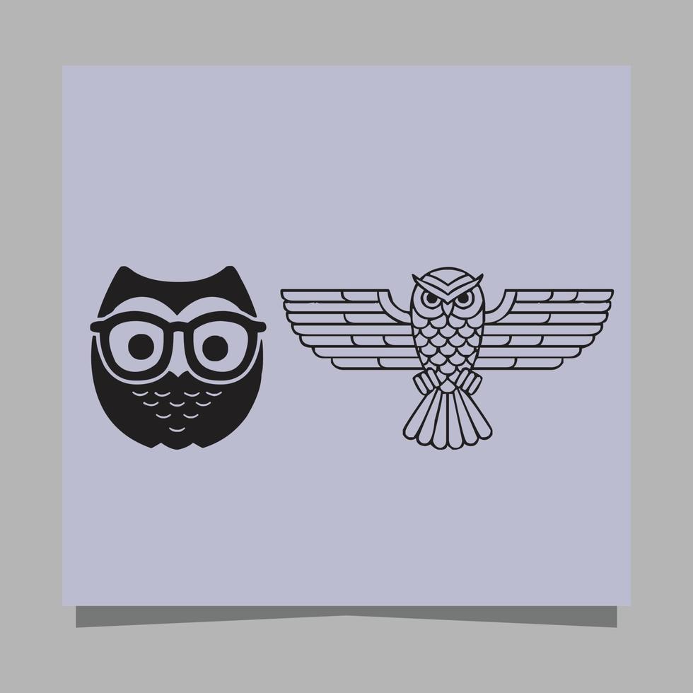 Owl illustration vector logo image on paper, very suitable for logos and mascots