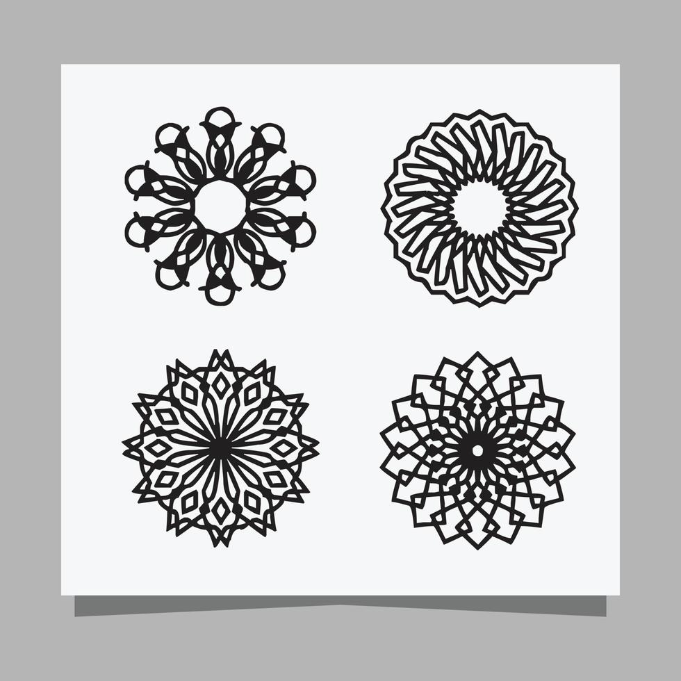 vector illustration of minimalist ornaments, Arabic ornaments drawn on paper are perfect for banner and poster decoration