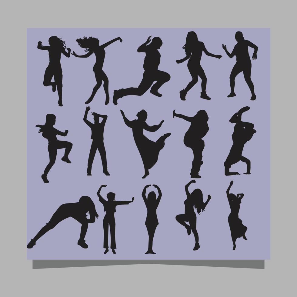 ilustración vectorial de íconos de baile dibujados en papel, muy adecuados para carteles, volantes y logotipos con temas de baile vector