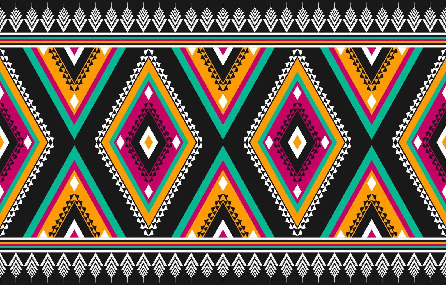 Geometric seamless pattern in tribal. Carpet ethnic pattern art. Fabric Mexican style. vector