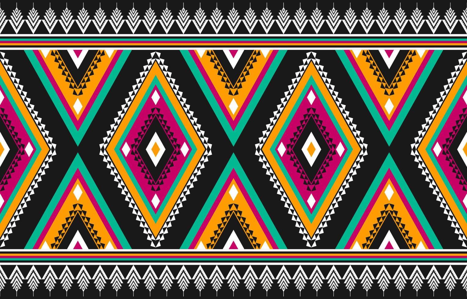 Geometric seamless pattern in tribal. Carpet ethnic pattern art. Fabric Mexican style. vector