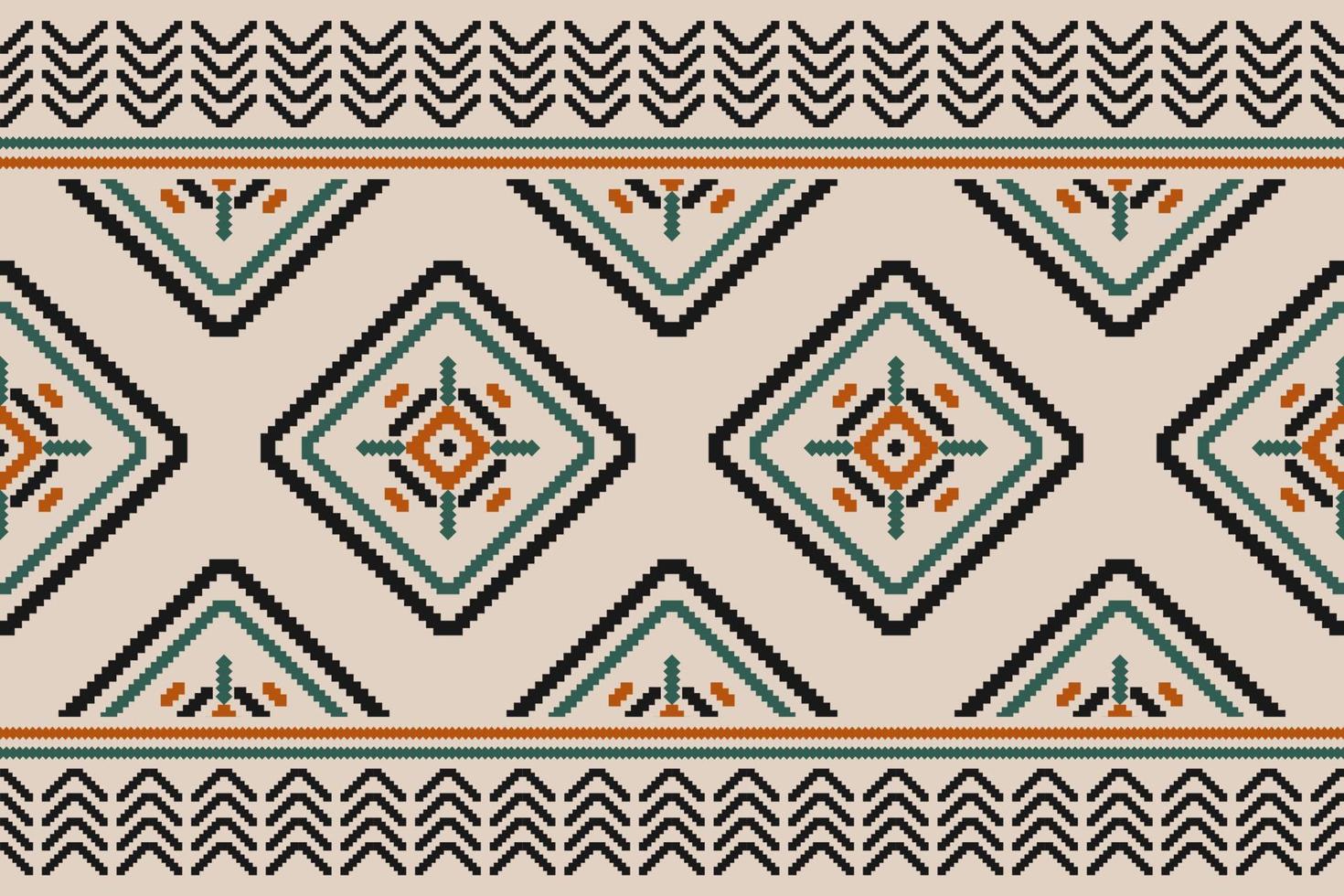Carpet ethnic pattern art. Ikat ethnic seamless pattern in tribal. vector