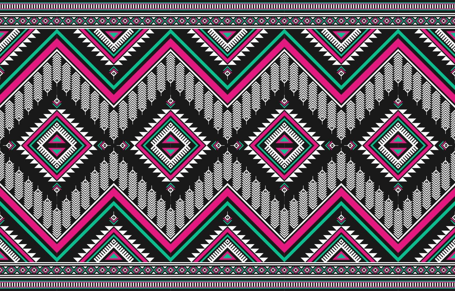 alfombra etnica arte azteca. patrón geométrico sin costuras en tribal. tela estilo mexicano. vector