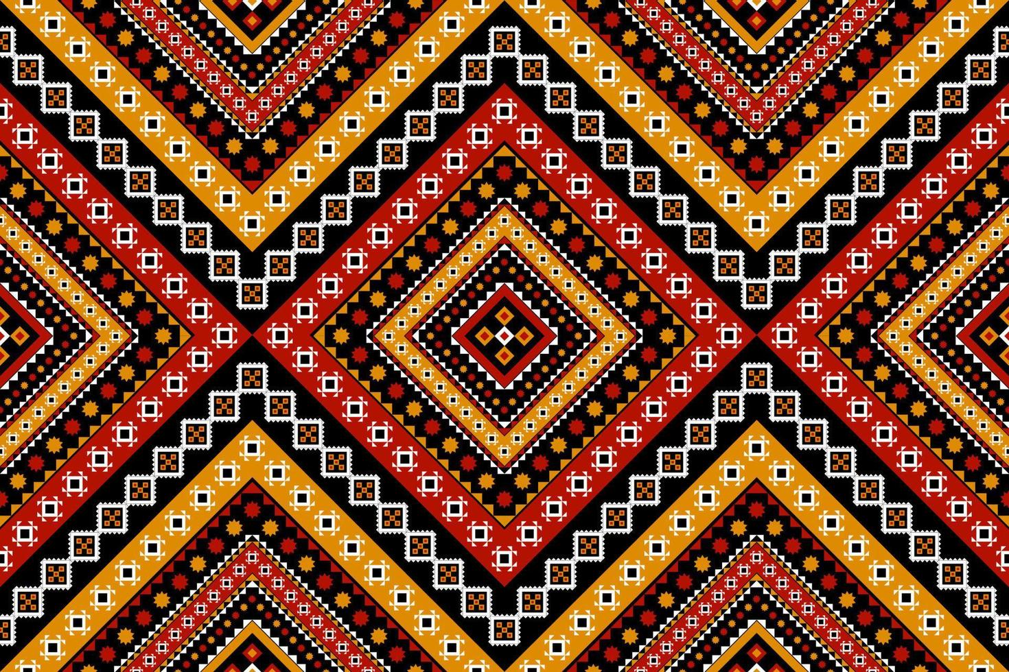 Geometric ethnic seamless pattern traditional. Fabric American and mexican style. vector