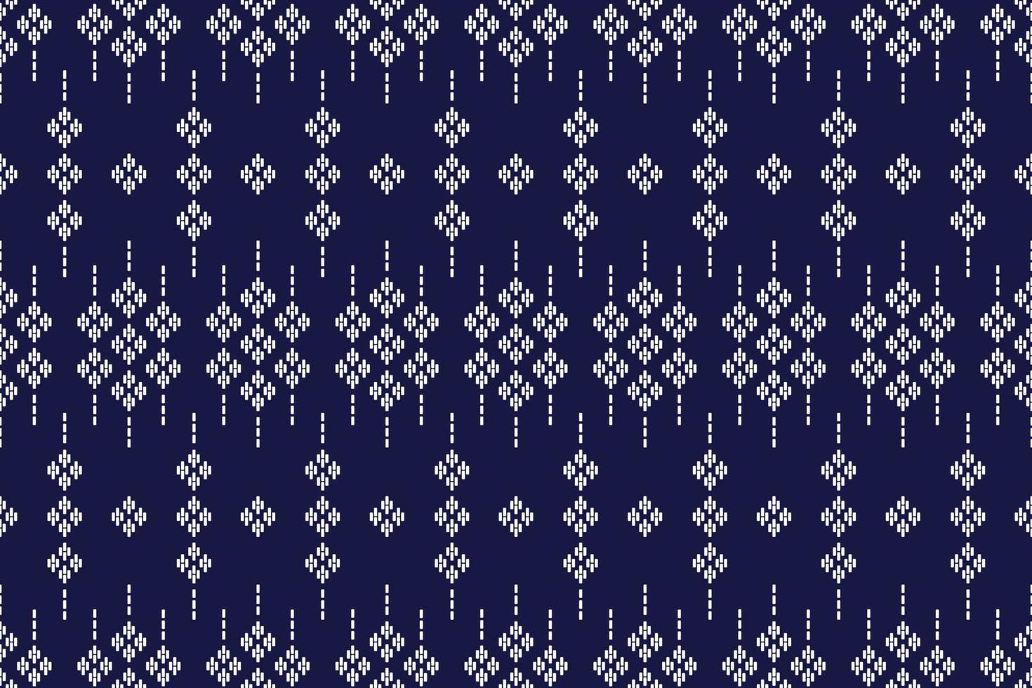 Abstract ethnic ikat background. Geometric seamless pattern in tribal. Fabric Indian style. vector