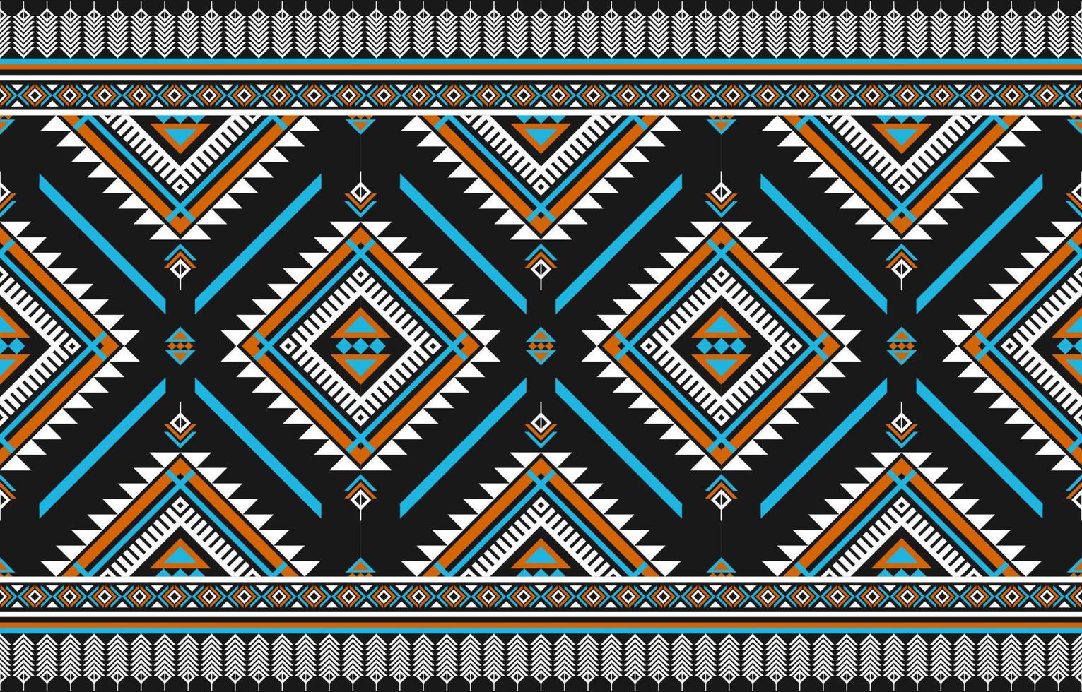 Geometric seamless pattern in tribal. Carpet ethnic Aztec art. Fabric Mexican style. vector