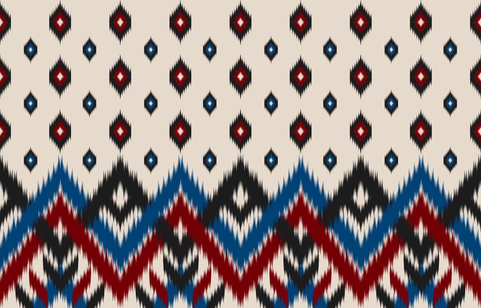 Abstract ethnic pattern art. Ikat seamless pattern in tribal. Fabric Mexican style. vector