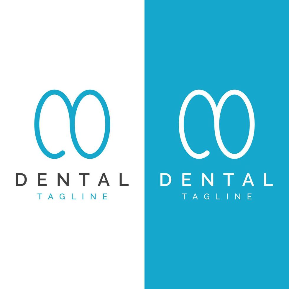 diseño de plantilla de logotipo dental abstracto. salud dental, atención dental y clínica dental. logo para salud, dentista y clínica. vector