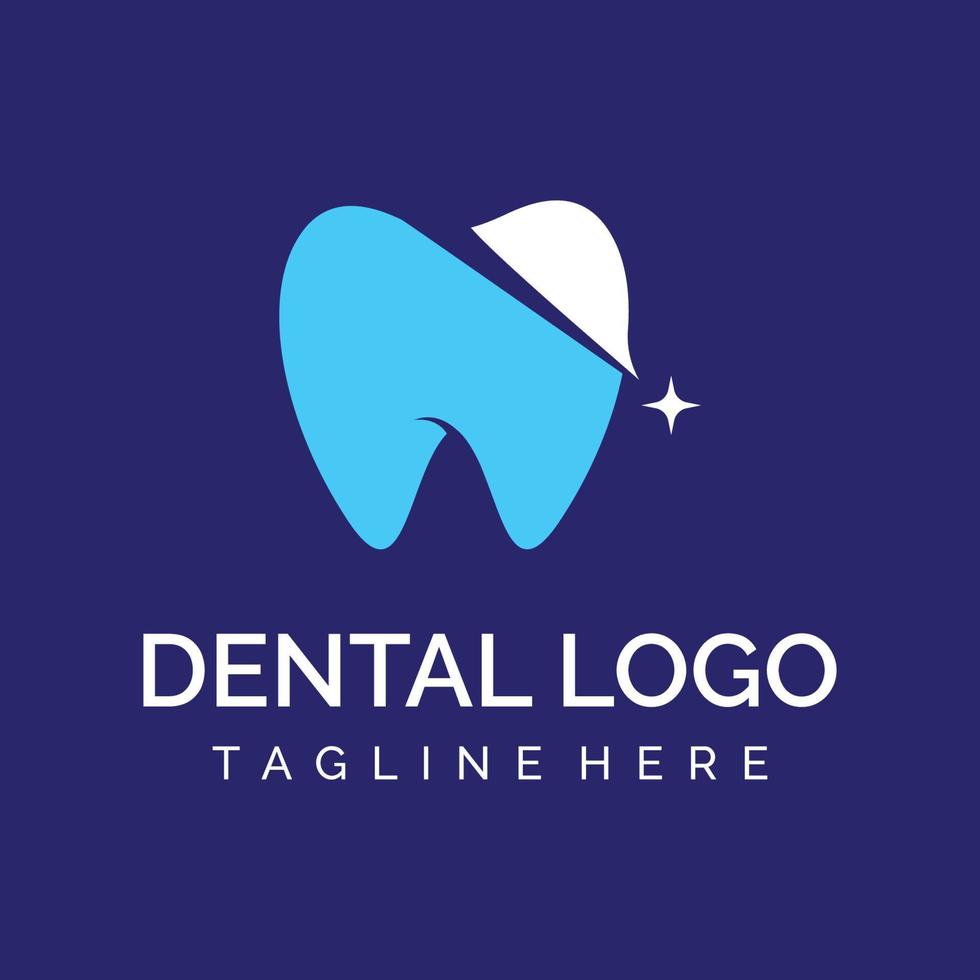 diseño de plantilla de logotipo dental abstracto. salud dental, atención dental y clínica dental. logo para salud, dentista y clínica. vector