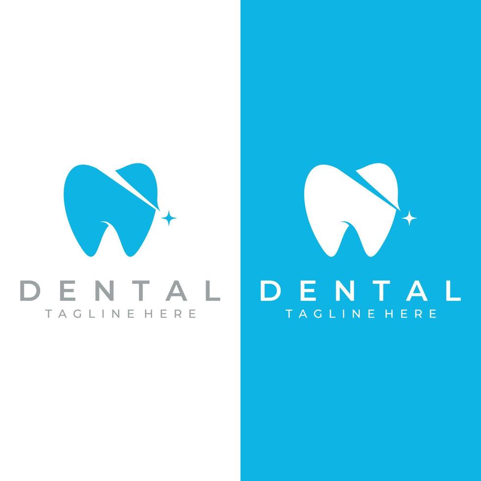 diseño de plantilla de logotipo dental abstracto. salud dental, atención dental y clínica dental. logo para salud, dentista y clínica. vector