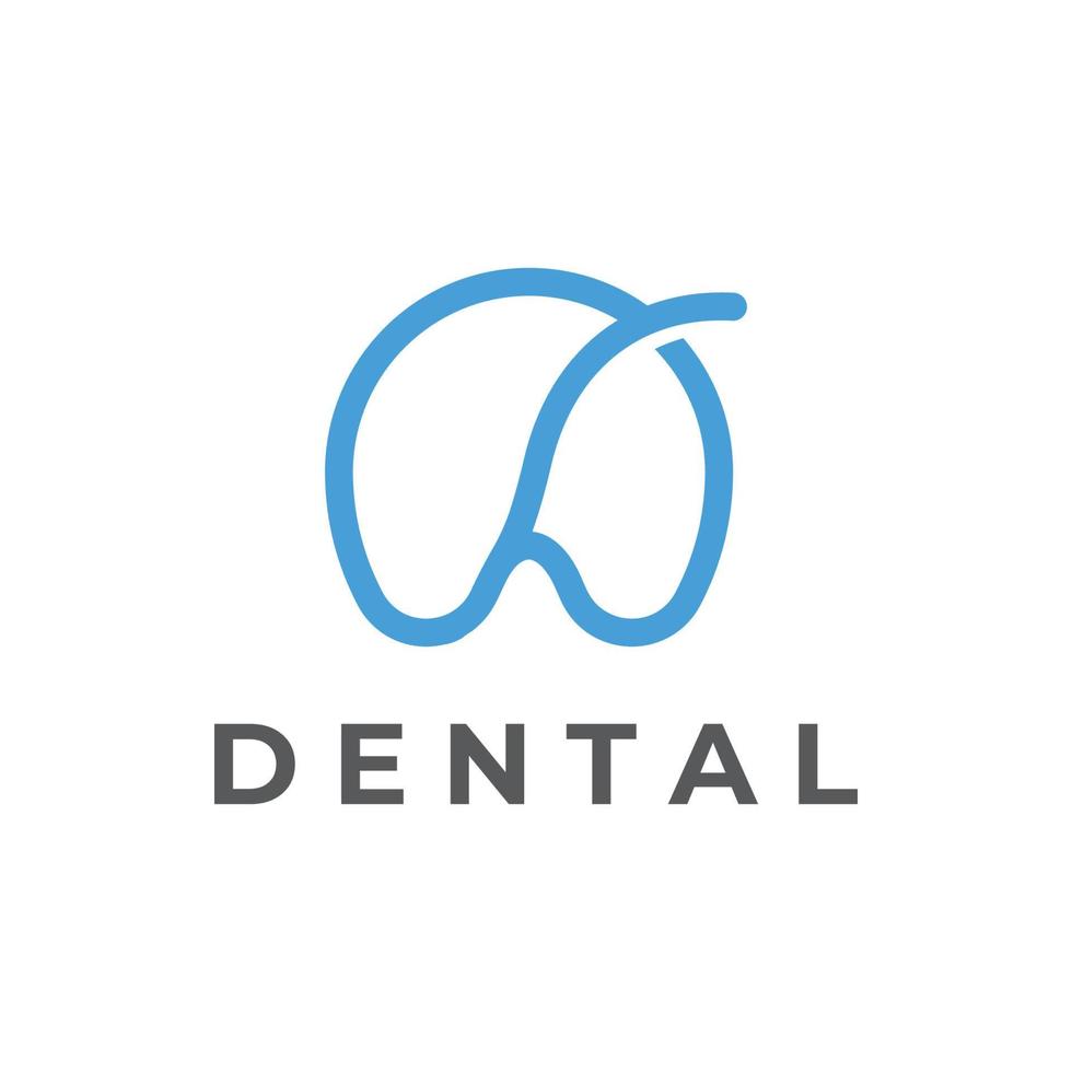 diseño de plantilla de logotipo dental abstracto. salud dental, atención dental y clínica dental. logo para salud, dentista y clínica. vector