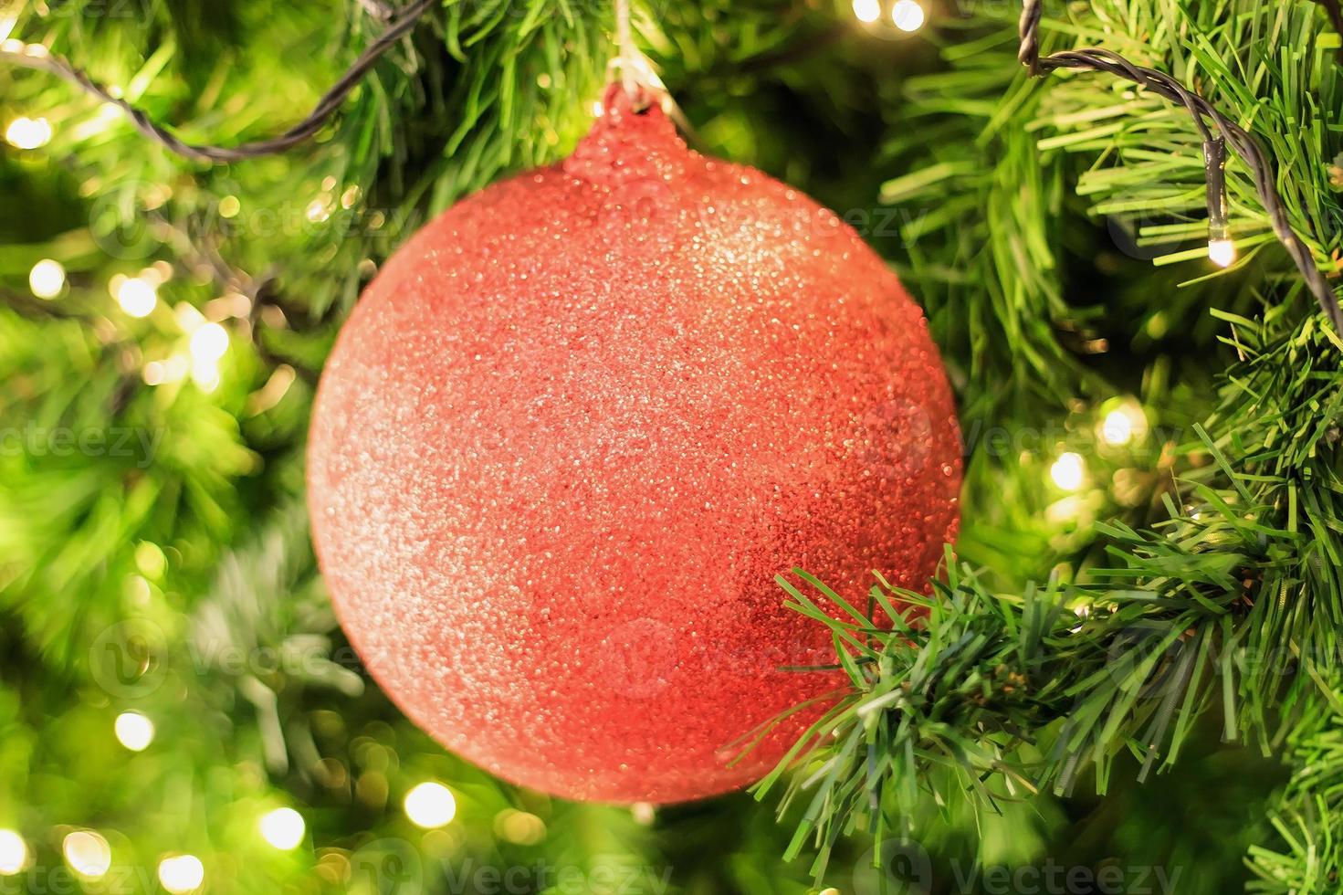 Christmas ornaments on the Christmas tree photo