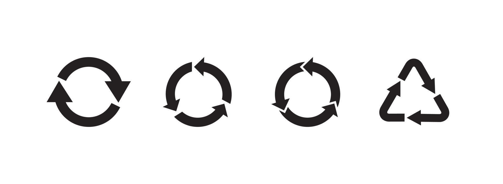 Recycle and ecology symbol flat illustration. vector