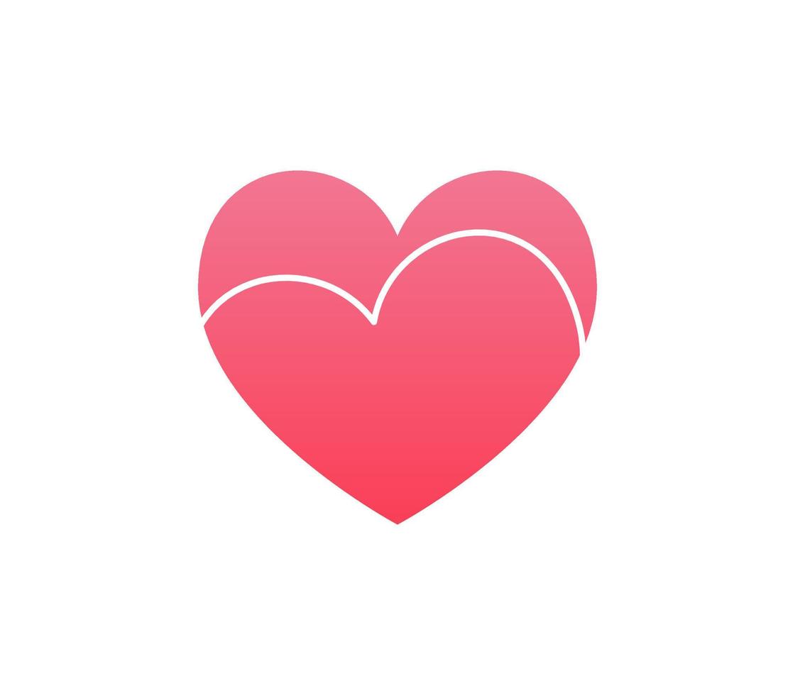 Heart icon and happy symbol simple shape concept flat vector illustration.