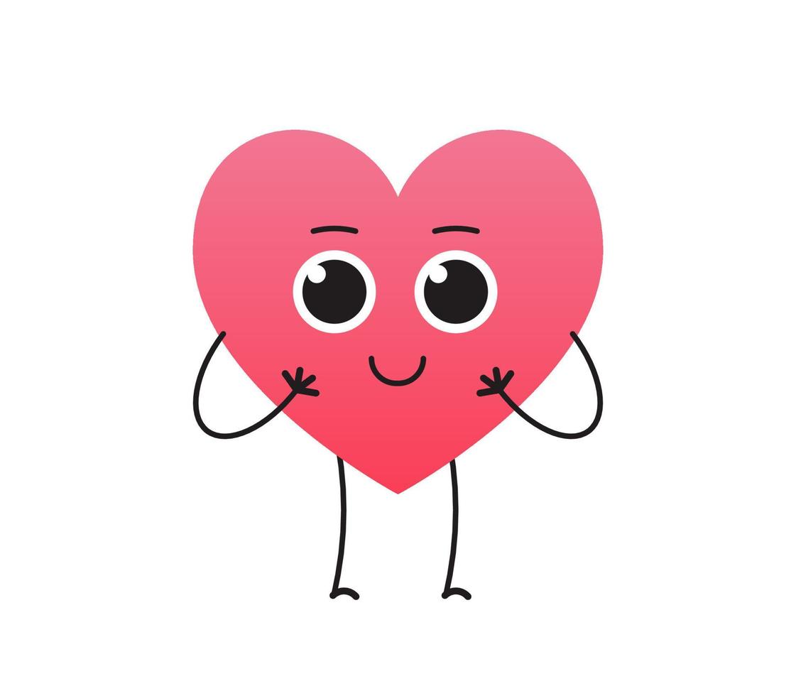 Heart icon and happy symbol simple shape concept flat vector illustration.