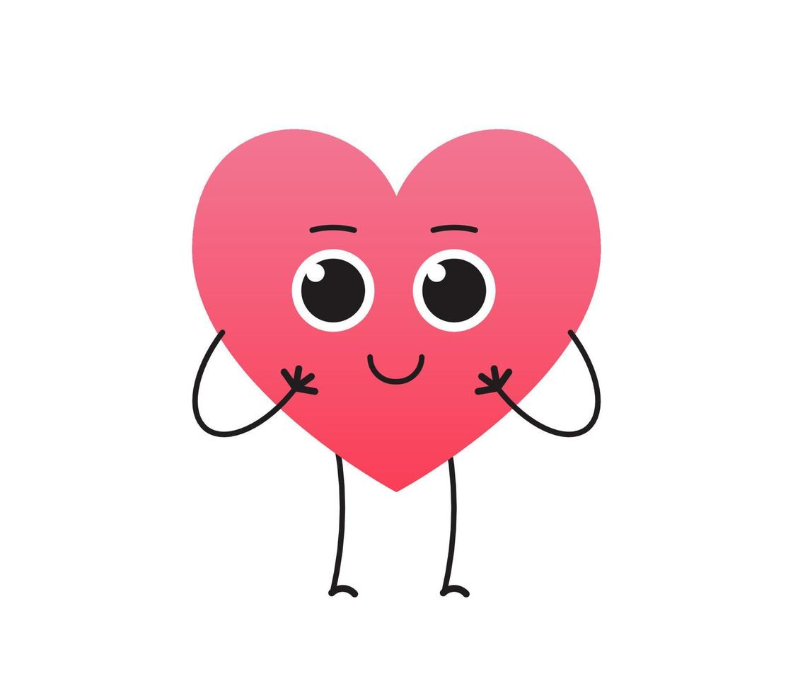 Heart icon and happy symbol simple shape concept flat vector illustration.