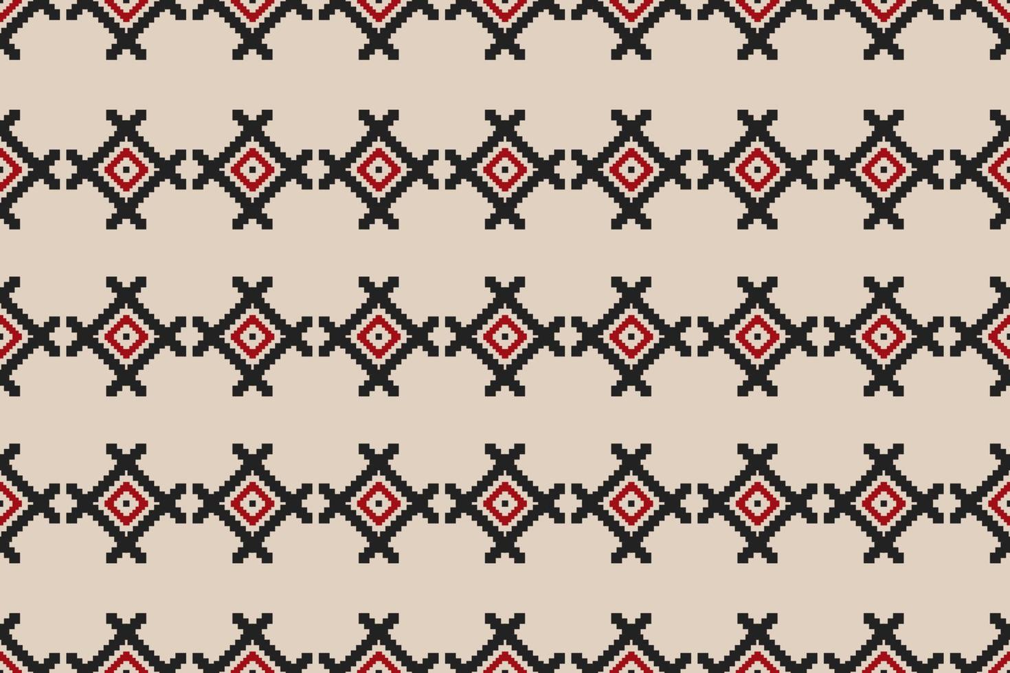 Geometric ethnic seamless pattern in tribal. Fabric Indian style. Abstract ikat art. vector
