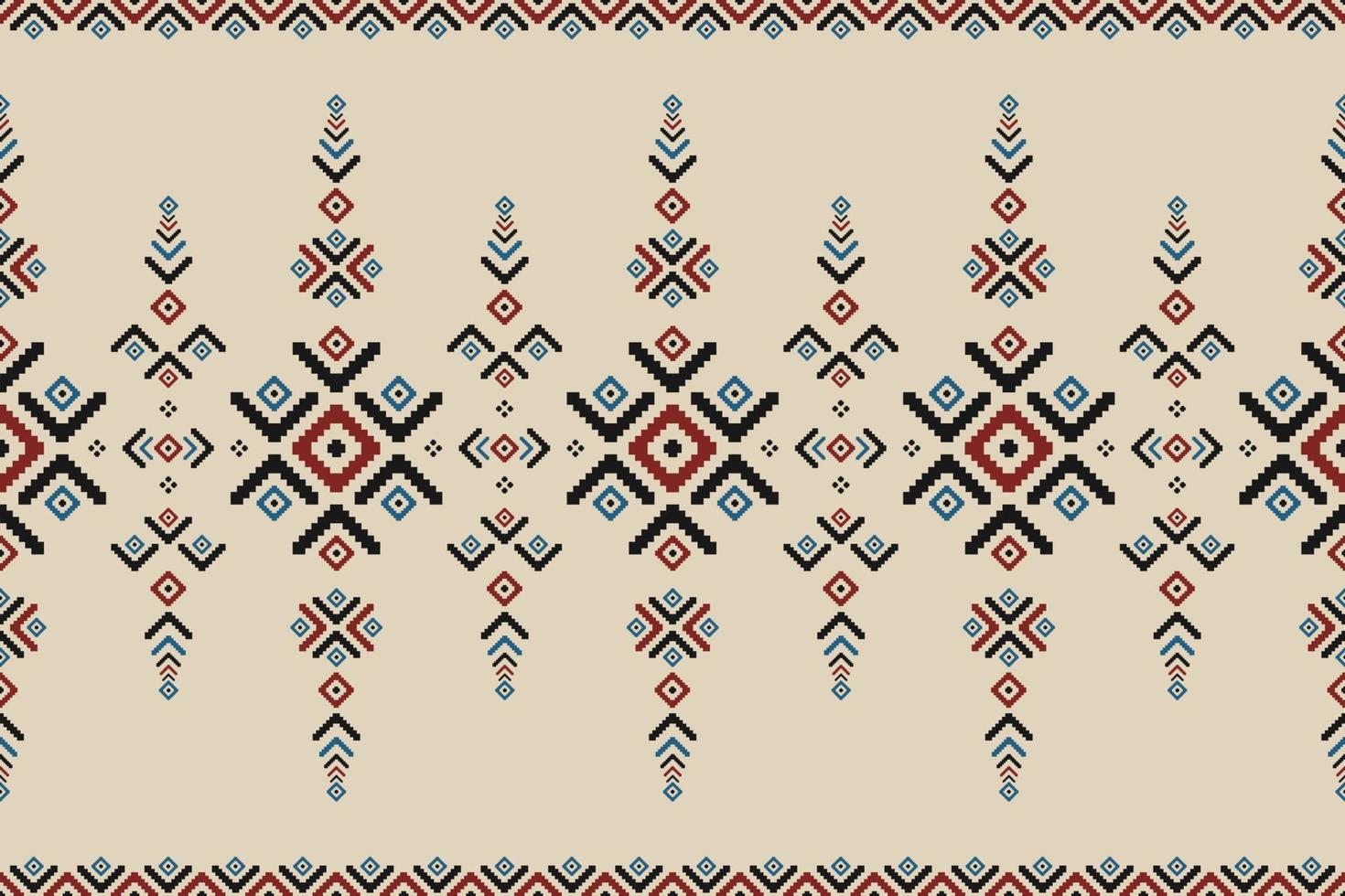 arte de patrones étnicos abstractos. patrón sin costuras étnico ikat en tribal. vector