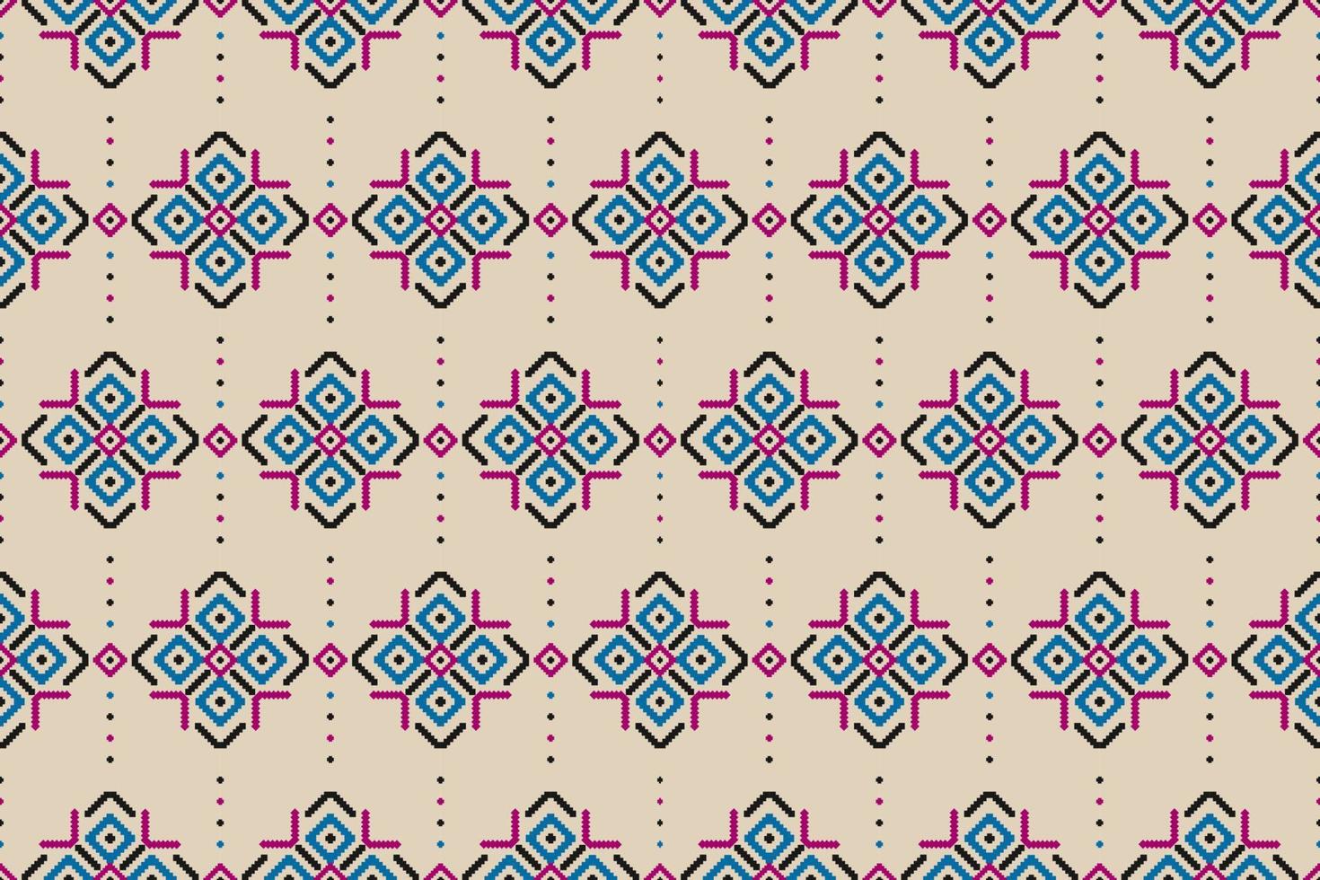 Beautiful ethnic pattern art. Ikat ethnic seamless pattern in tribal. vector