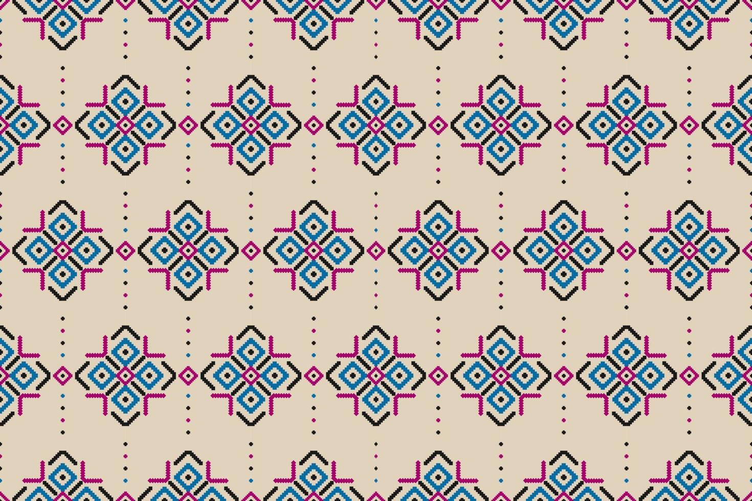 Beautiful ethnic pattern art. Ikat ethnic seamless pattern in tribal. vector