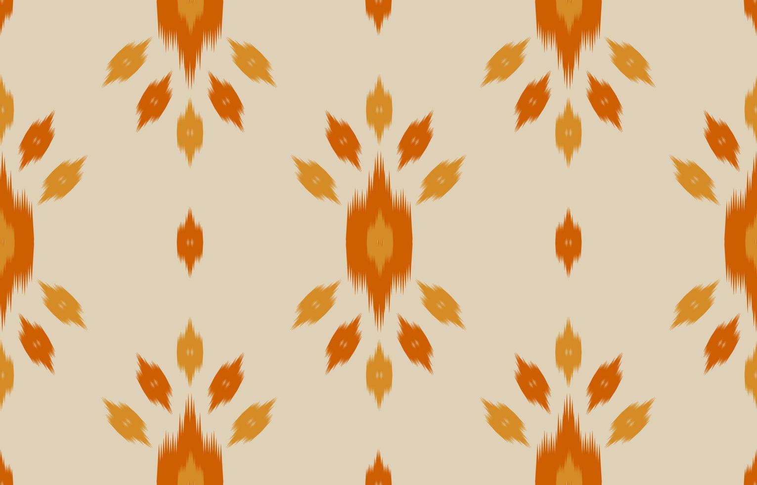 Flower Ikat background. Ethnic oriental seamless pattern traditional. vector