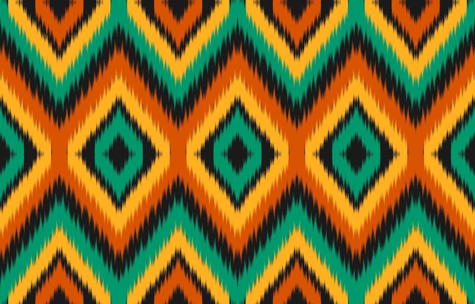 Abstract ethnic pattern art. Ikat seamless pattern in tribal. Fabric Mexican style. vector